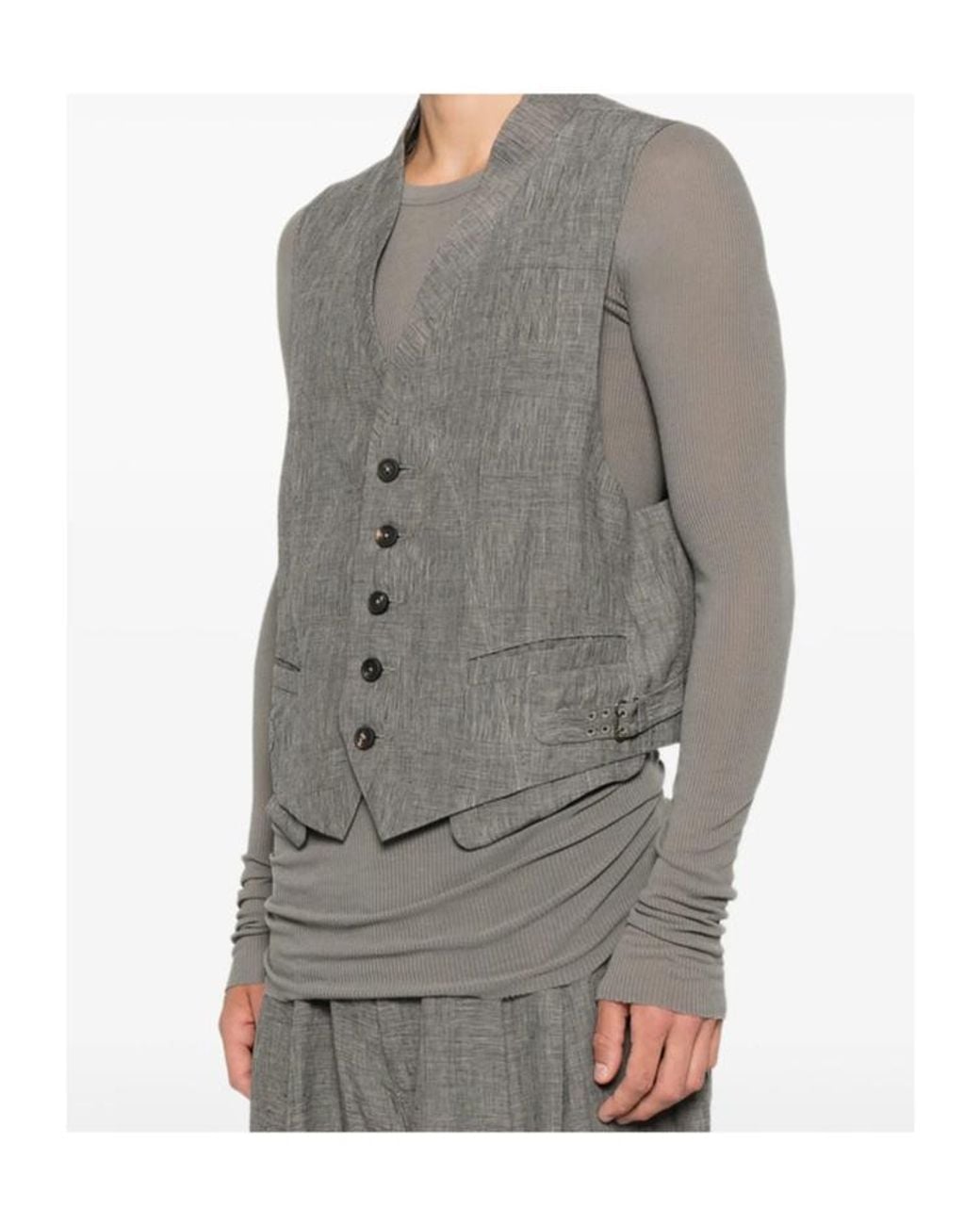 Ziggy Chen Gray Sleeveless Vest for men