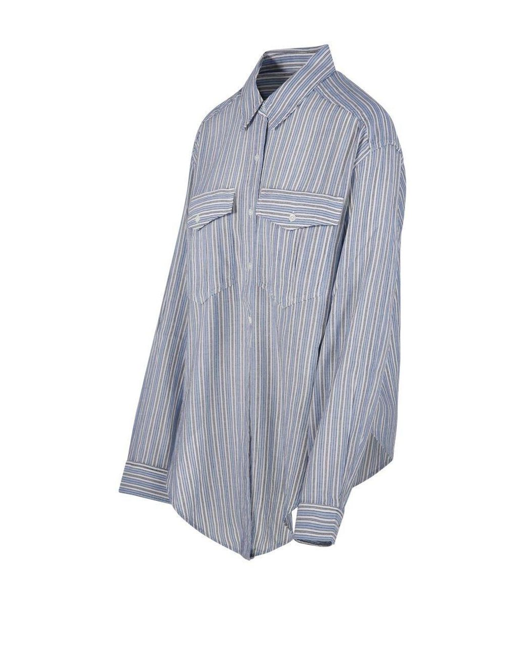 Isabel Marant Gray Étoile Nath Long-Sleeved Shirt