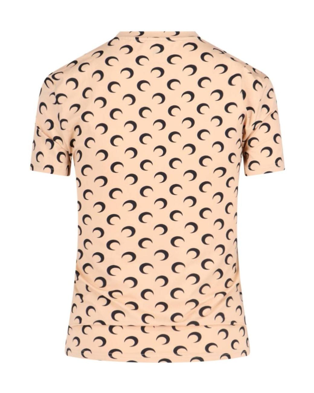 MARINE SERRE White Crescent Print Crewneck T-Shirt