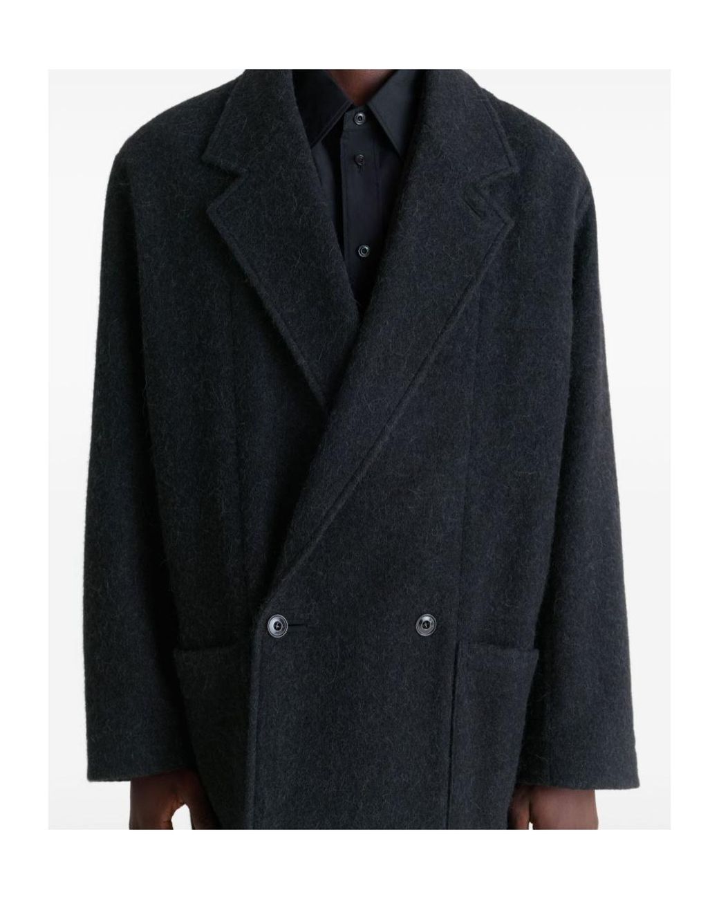 Lemaire Black Felted Jacket for men