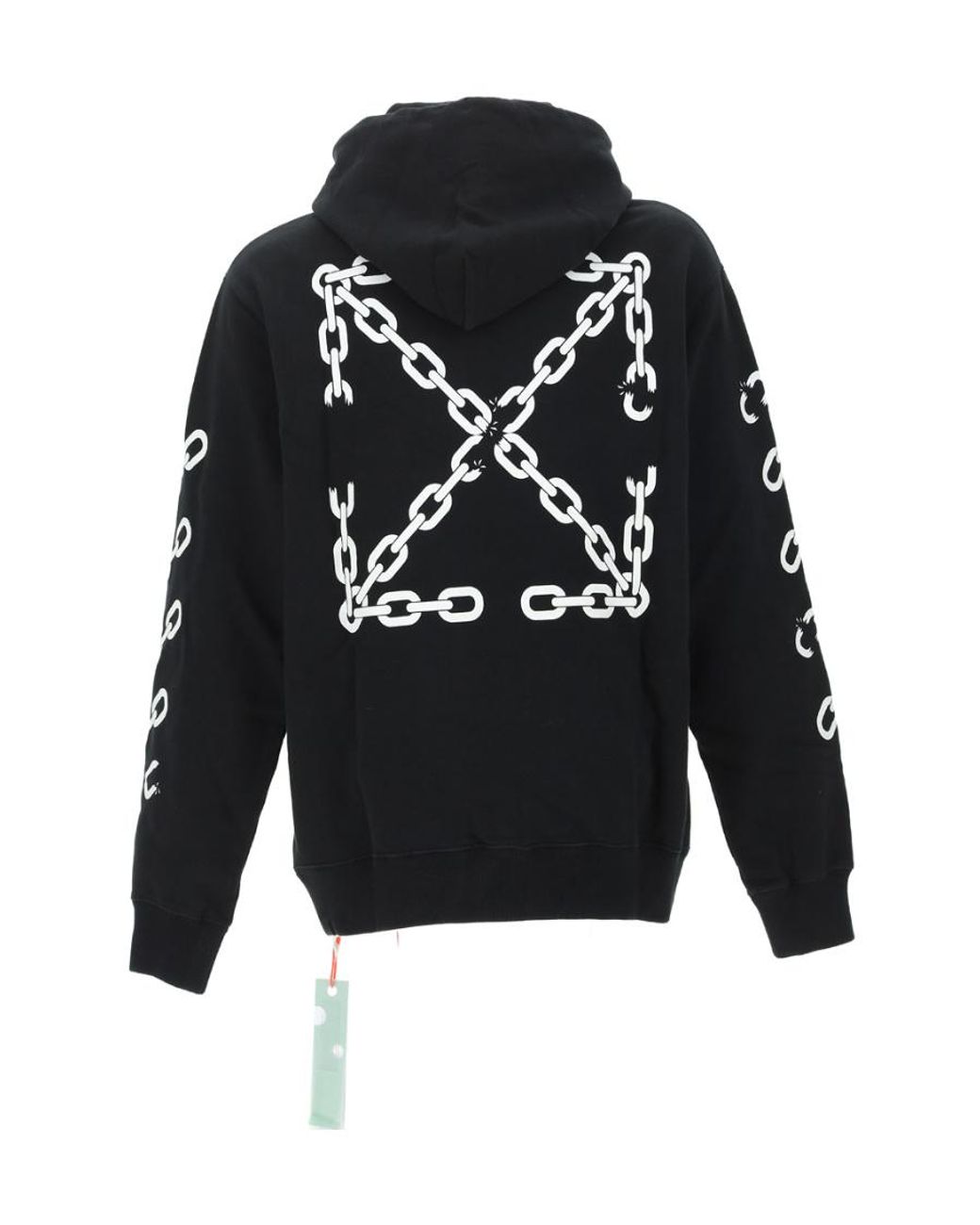 Off-White c/o Virgil Abloh Black Chain-Link Arrows-Motif Hoody for men