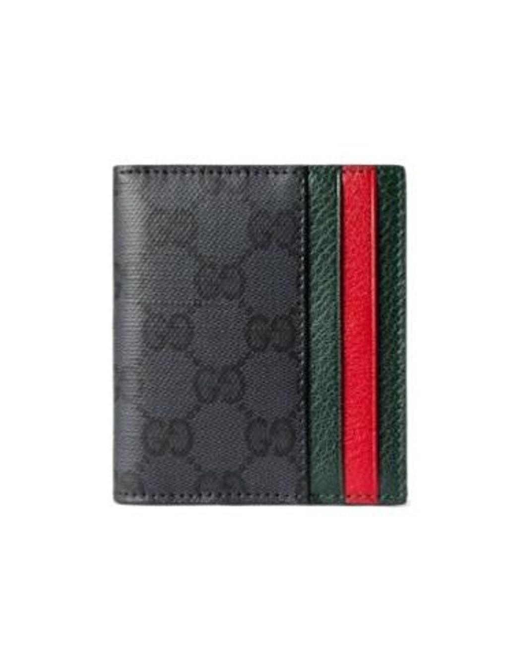 Gucci Black Web Card Slots Bi-Fold Wallet for men