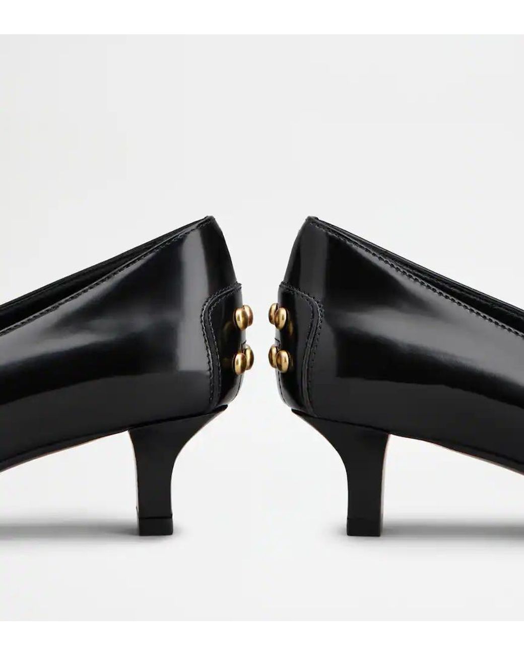 Tod's Black T 40 Kitten Heel Pumps