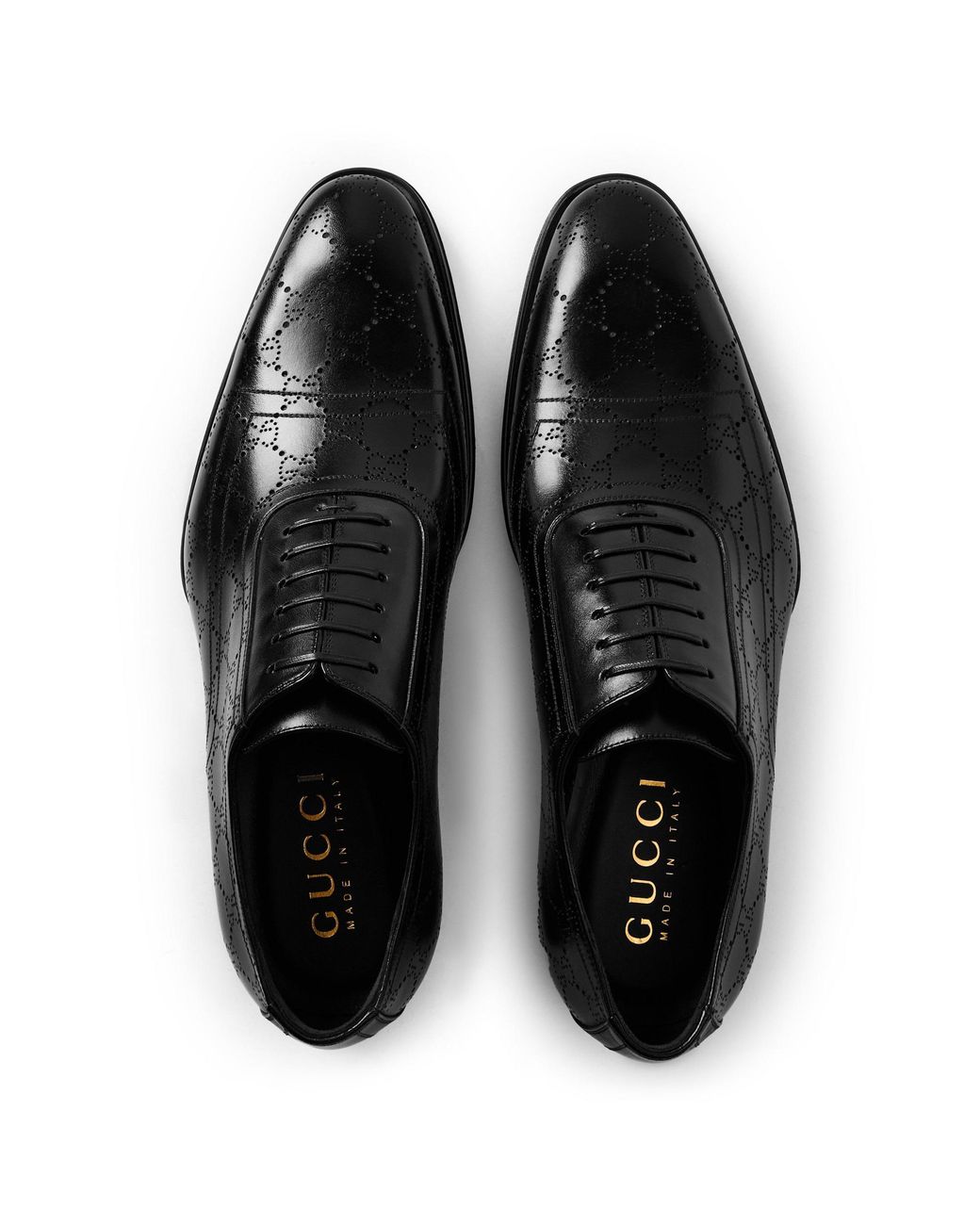 Gucci Black Lace-Up Derby Shoes for men