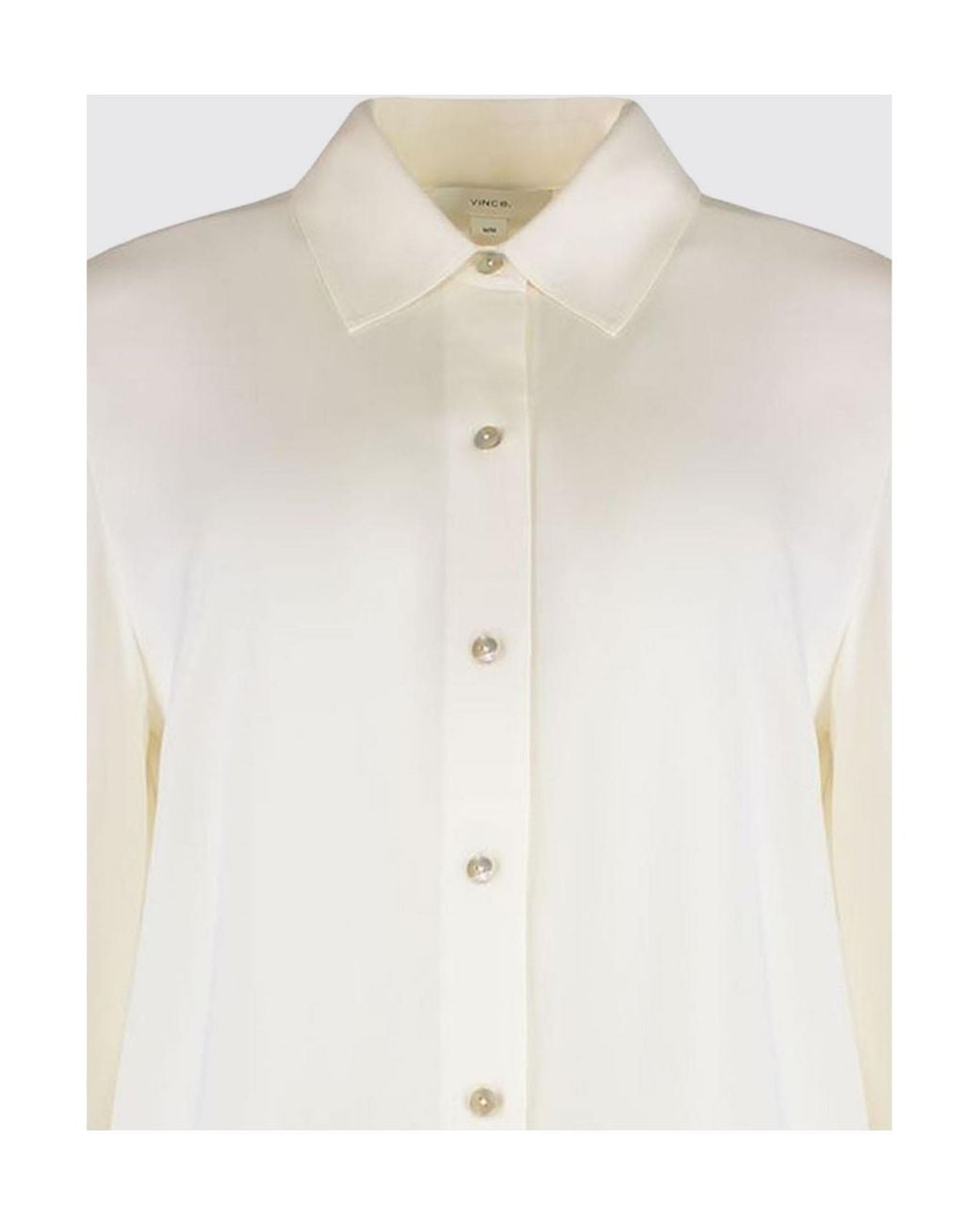 Vince White Buttoned-Collared Shirt