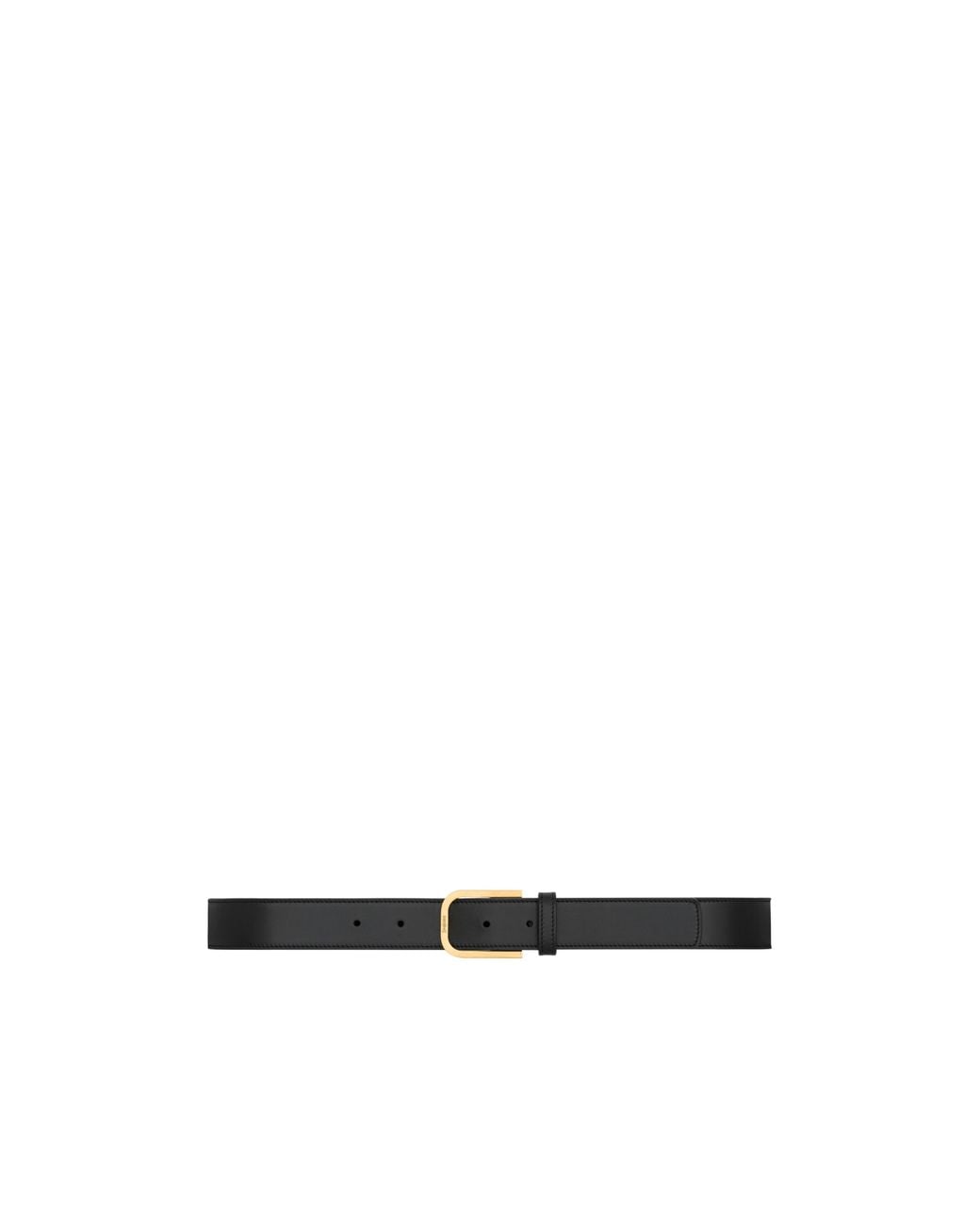 Saint Laurent White Minimal Belt for men