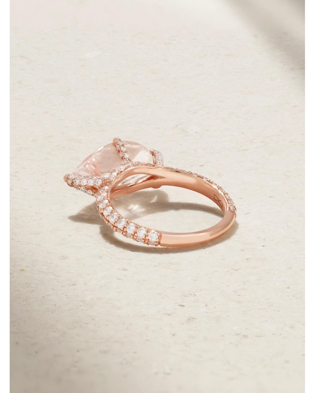 Diane Kordas Multicolor 18-Karat Rose And Diamond Pinky Ring