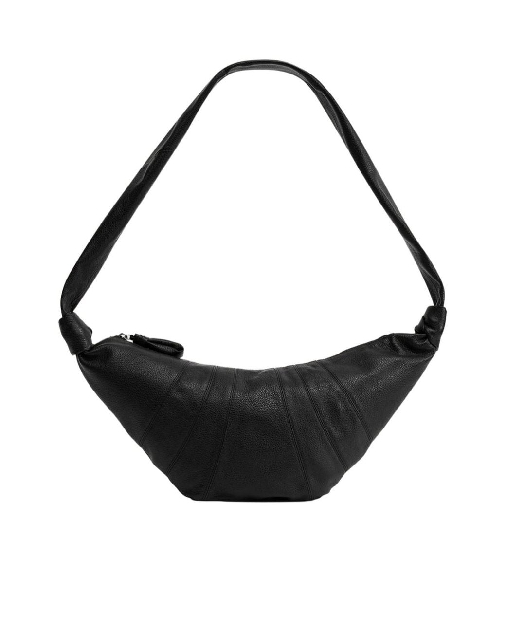 Lemaire Gray Croissant Zipped Medium Shoulder Bag