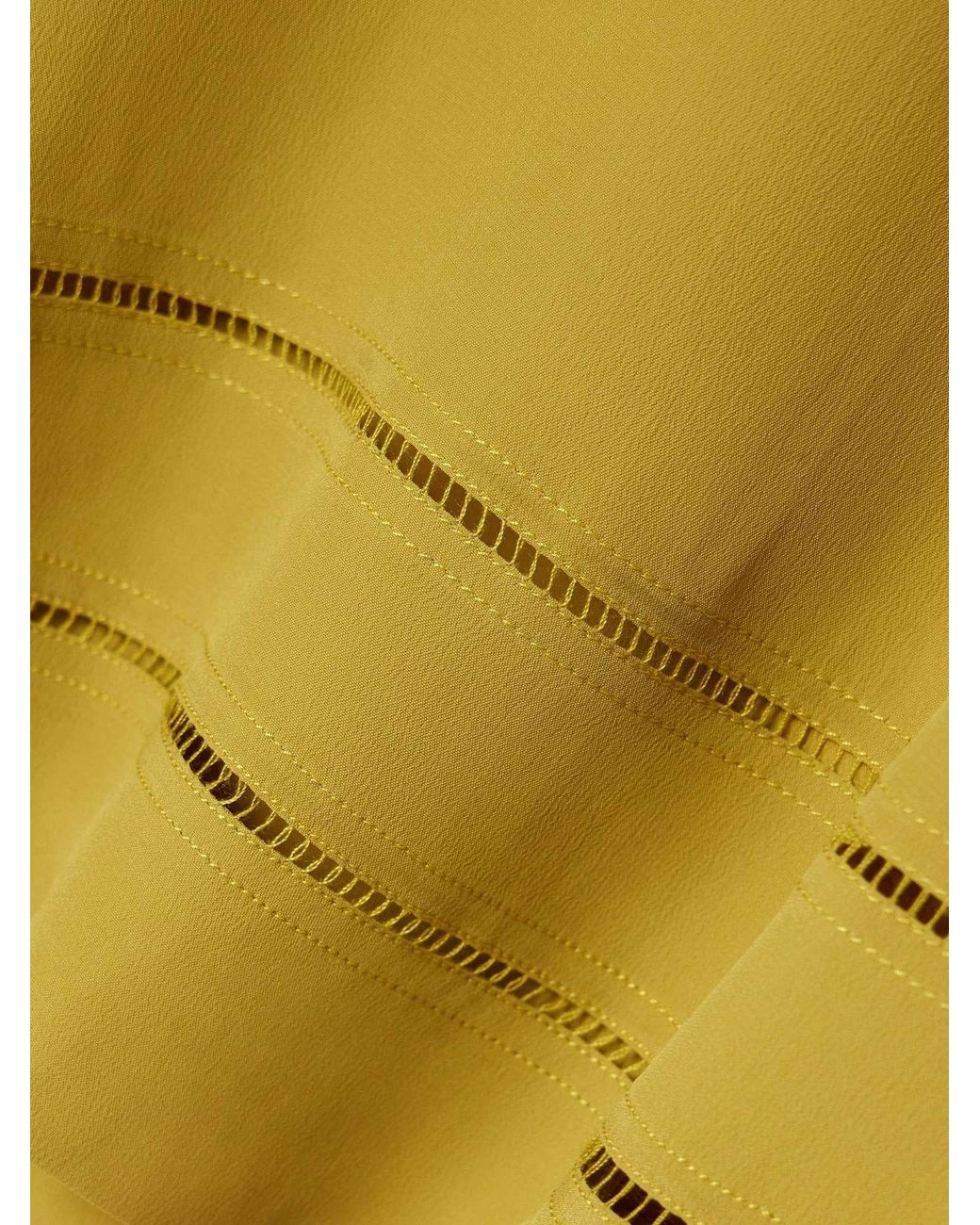 Dries Van Noten Yellow Crepe De Chine T-Shirt
