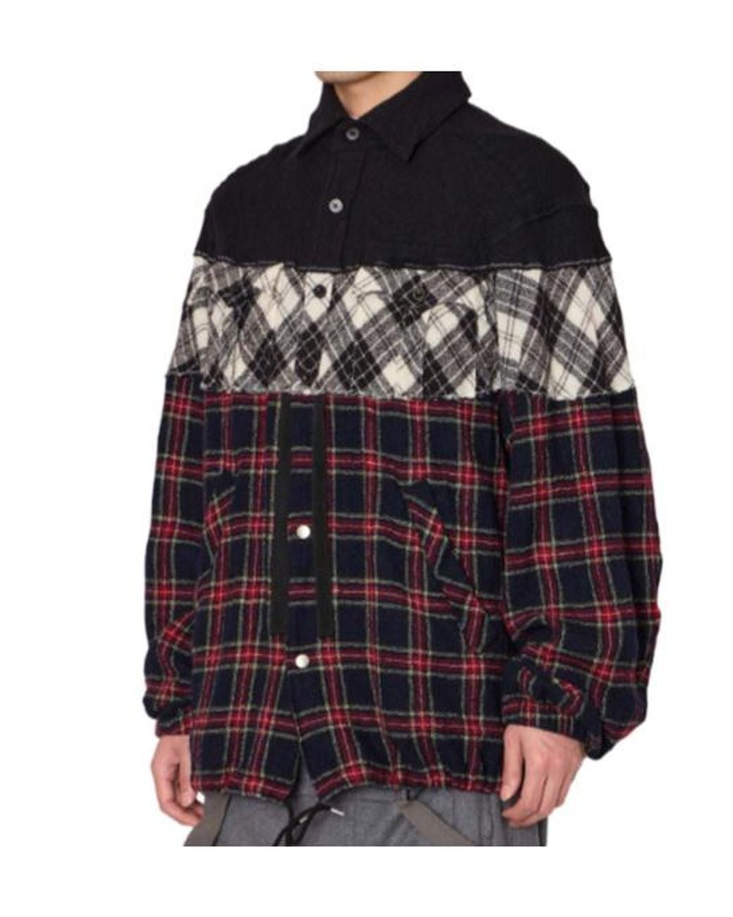 Kolor Multicolor Patchwork Shirt Jacket for men