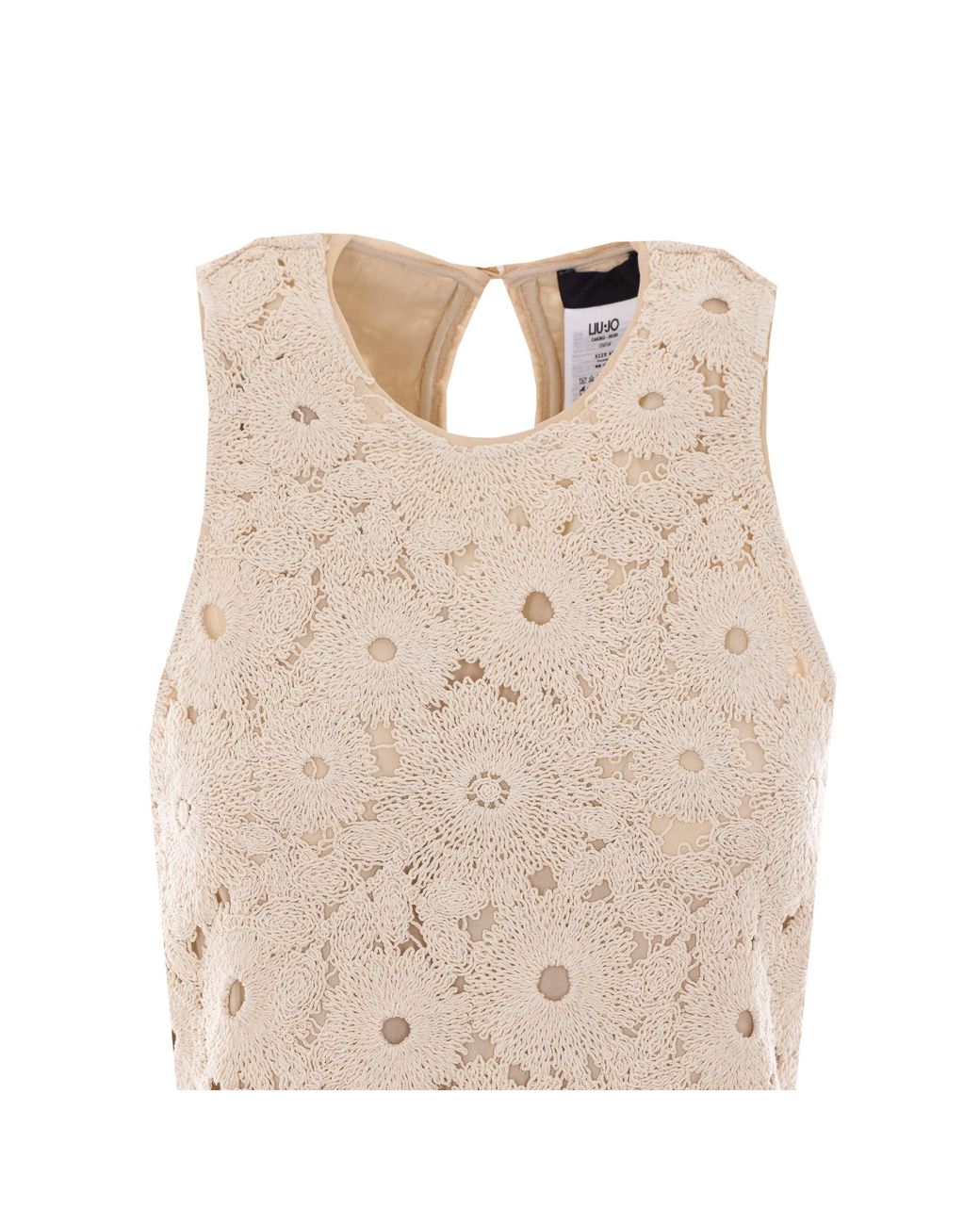 Liu Jo Natural Floral Lace Pleated Dress