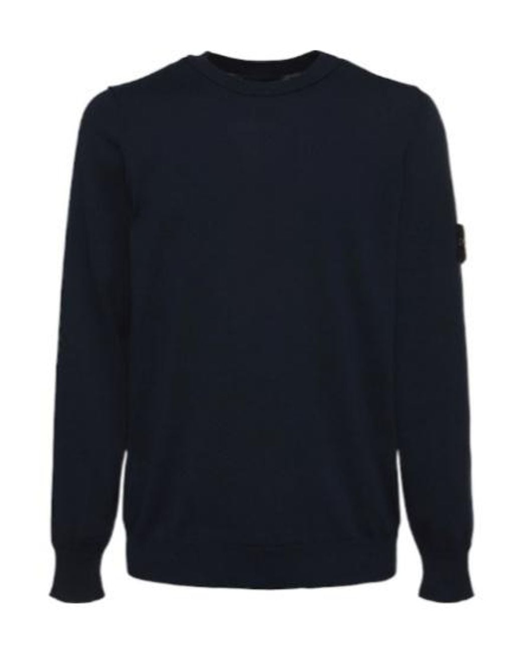 Stone Island Blue Crew Neck Sweatshirt With Long Sleeves for men