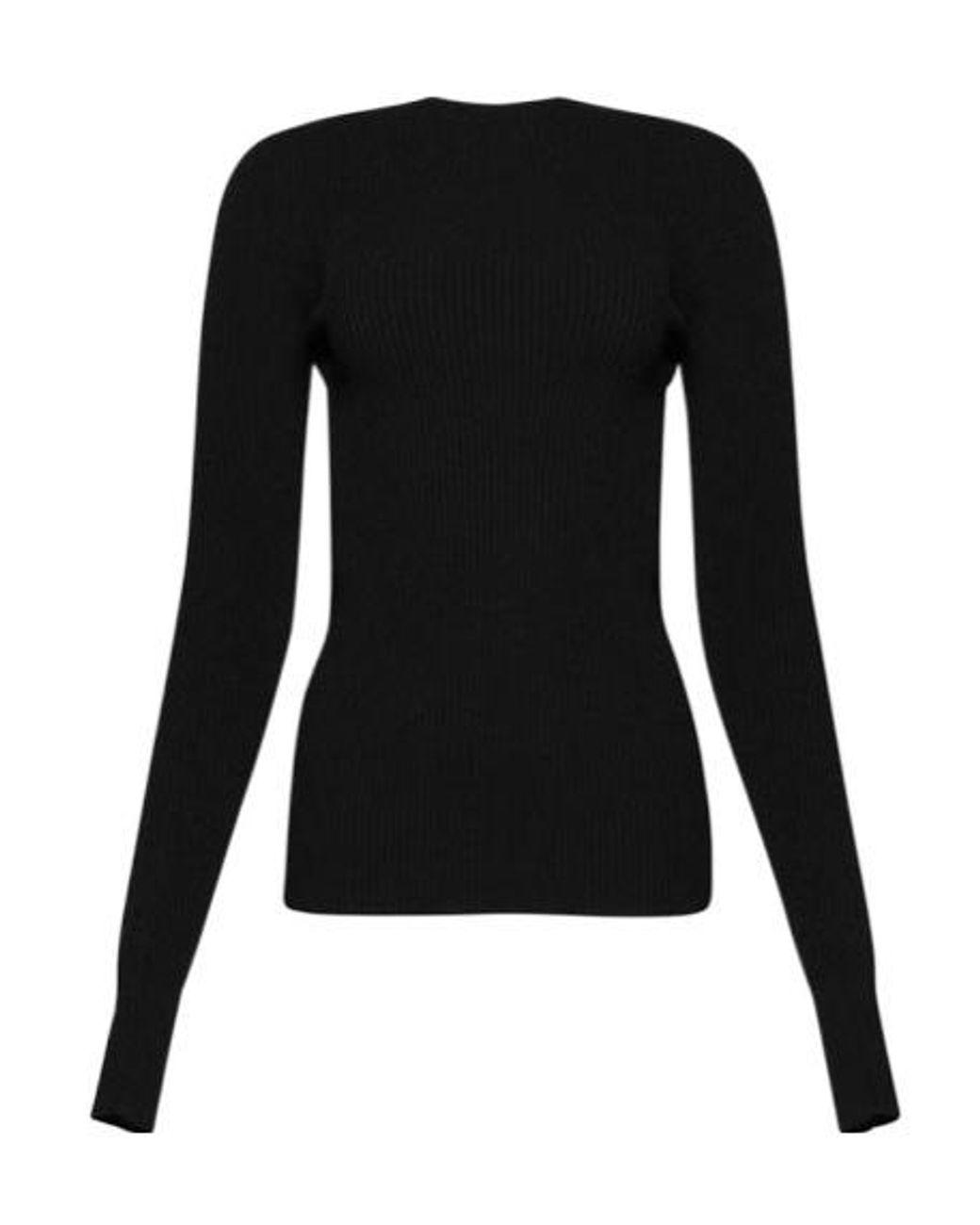 Rick Owens Black Long-Sleeved Crewneck Jumper