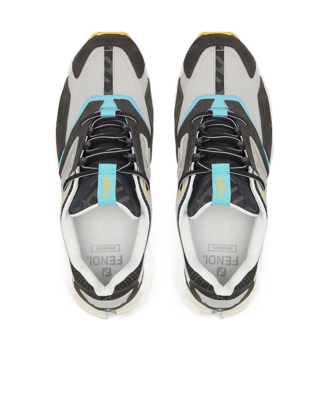 Fendi Multicolor Faster Ff-Embossed Detailed Low-Top Sneakers for men