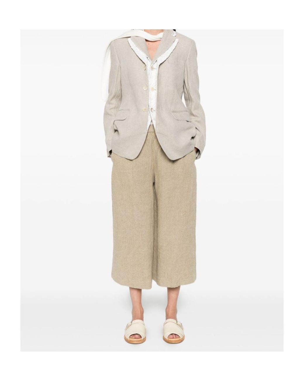 Comme des Garçons White Long Sleeve Jacket