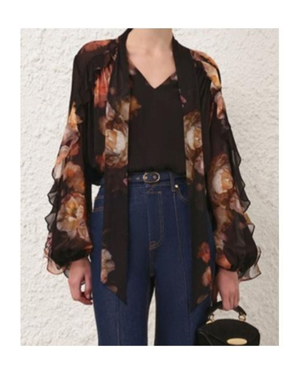 Zimmermann Black Hypnotic Flutter Blouse