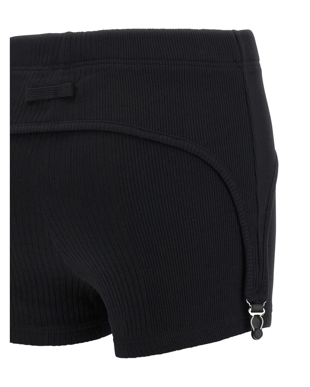 Jean Paul Gaultier Black Ribbed Shorts