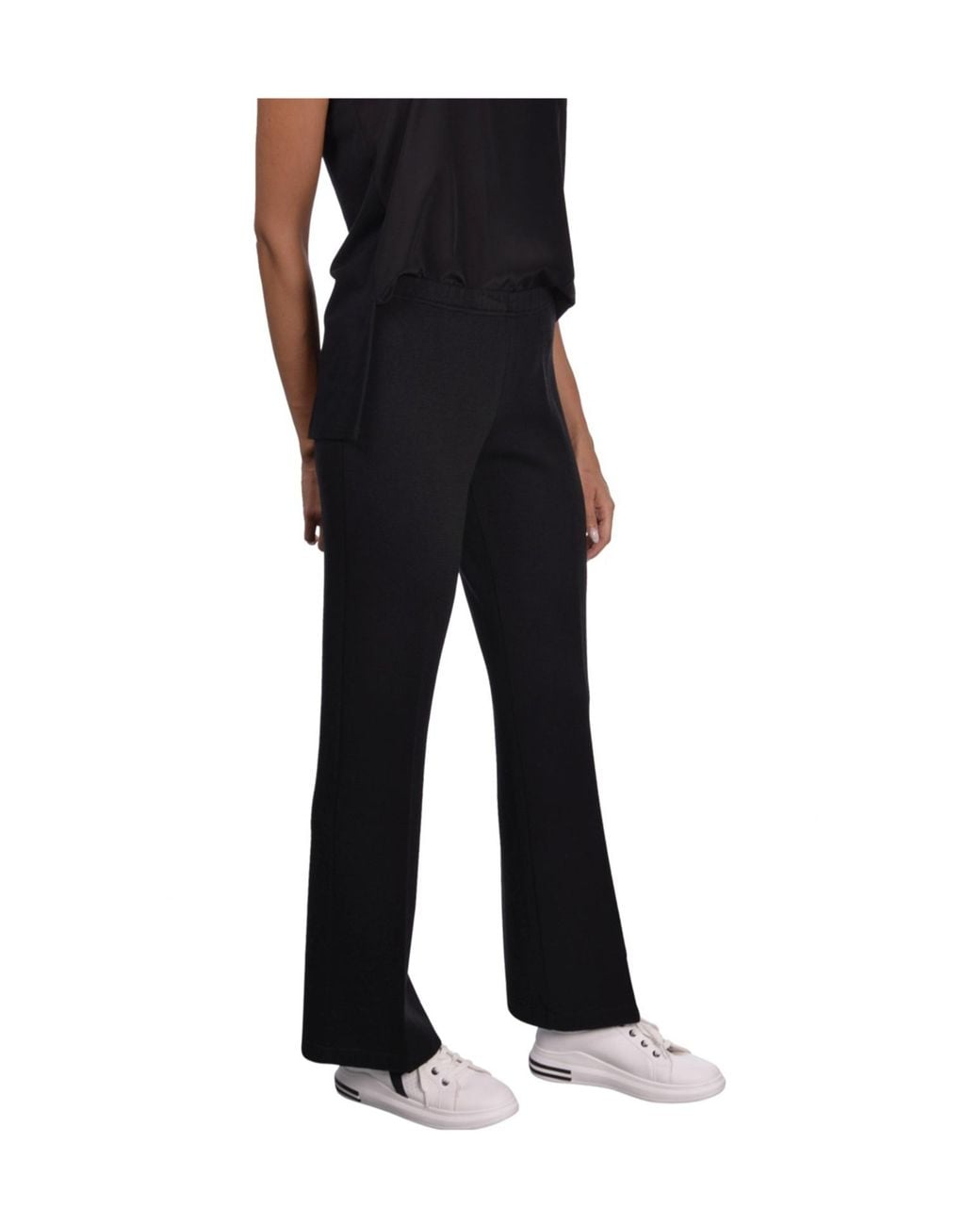 Gran Sasso Black Flared Casual Pants