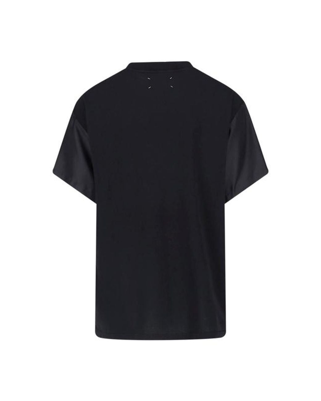 Maison Margiela Black Floral Printed V-Neck T-Shirt for men