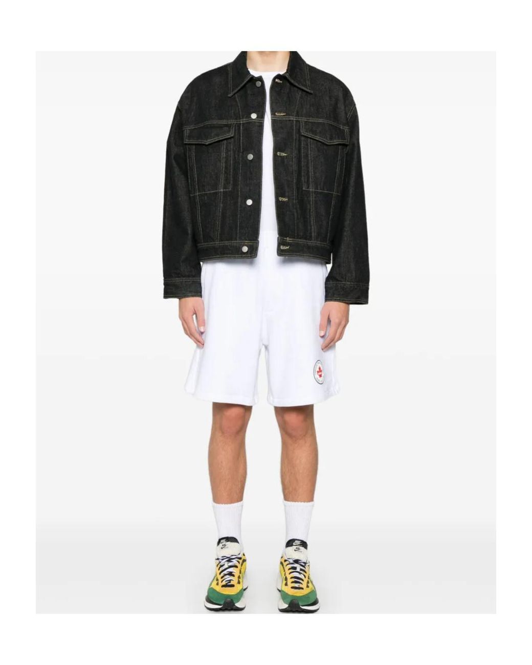 DSquared² White Logo-Print Track Shorts for men
