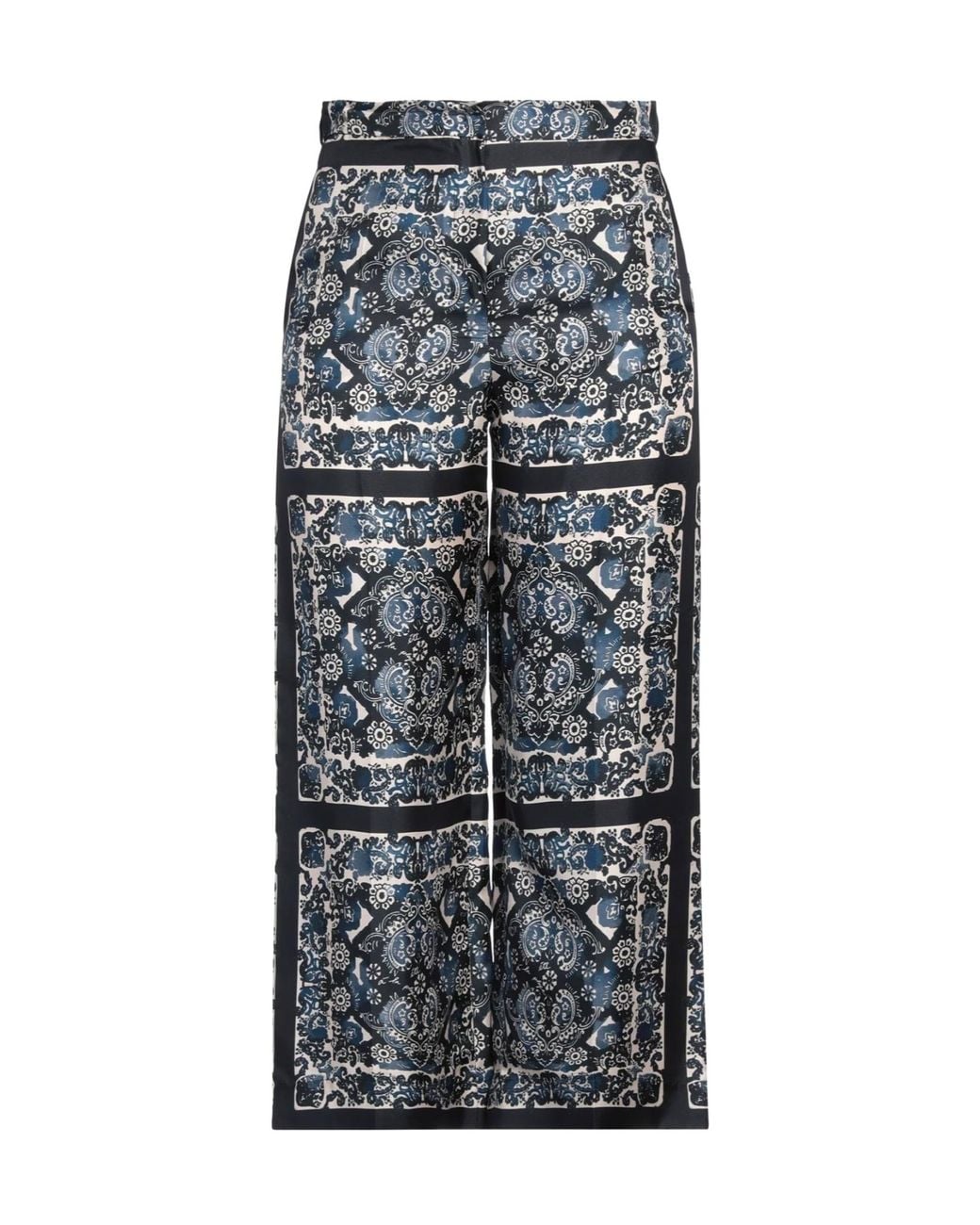 Max Mara Gray Simple Wide-Leg Pants