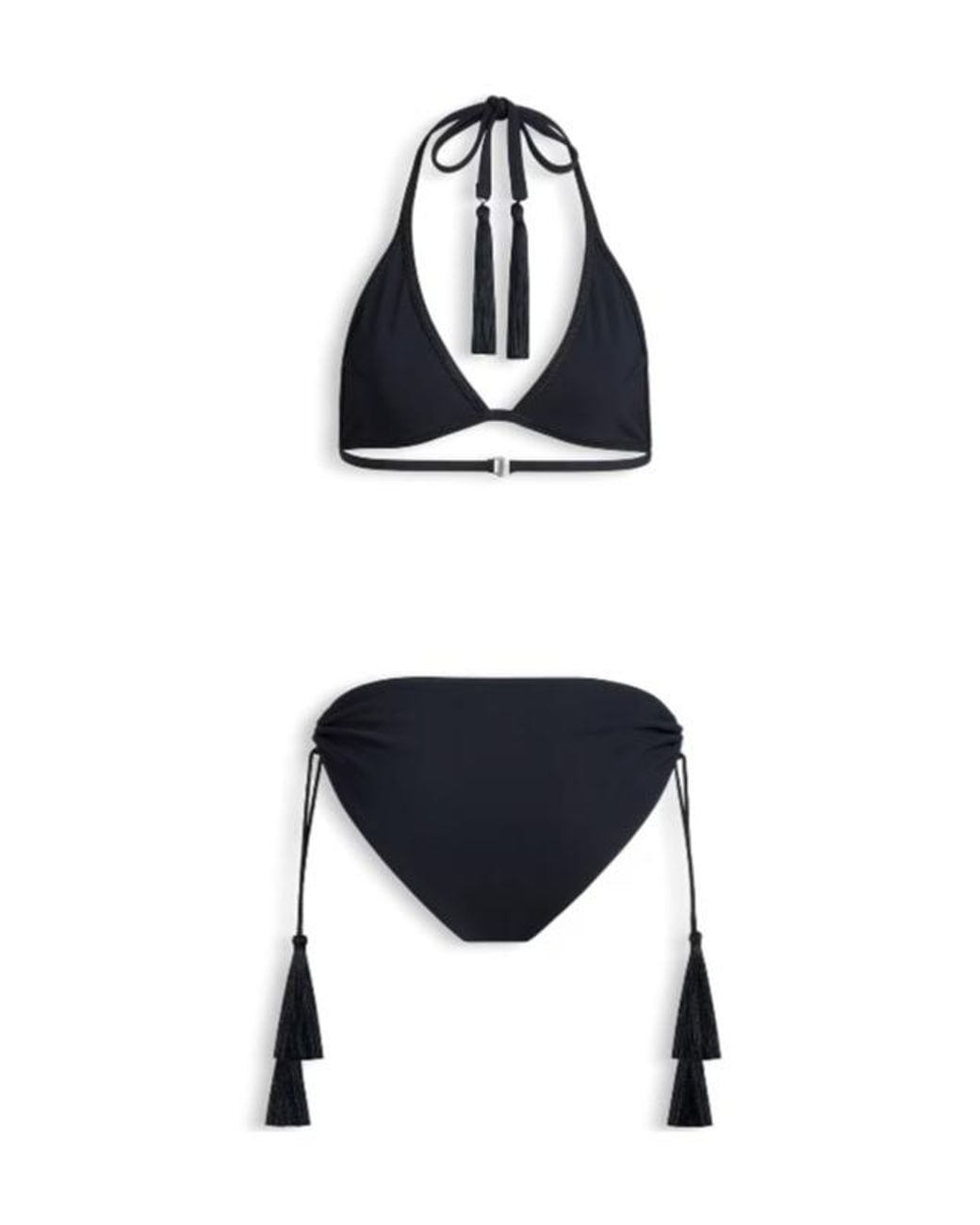 Alaïa White Tassel Bikini Set
