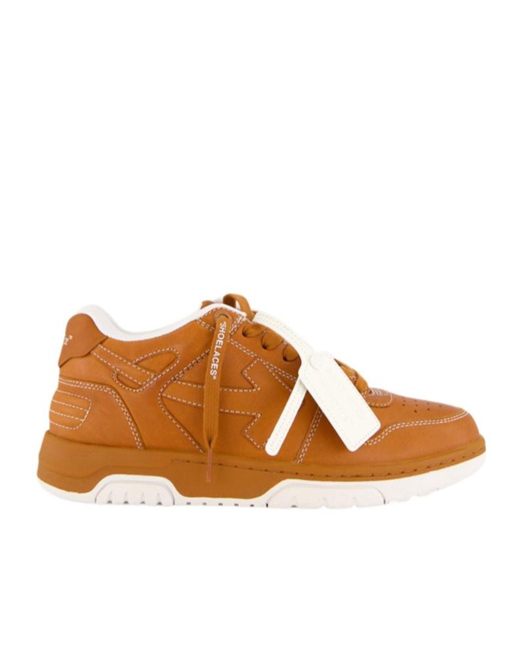 Off-White c/o Virgil Abloh Brown Lace-Up Low-Top Sneakers for men