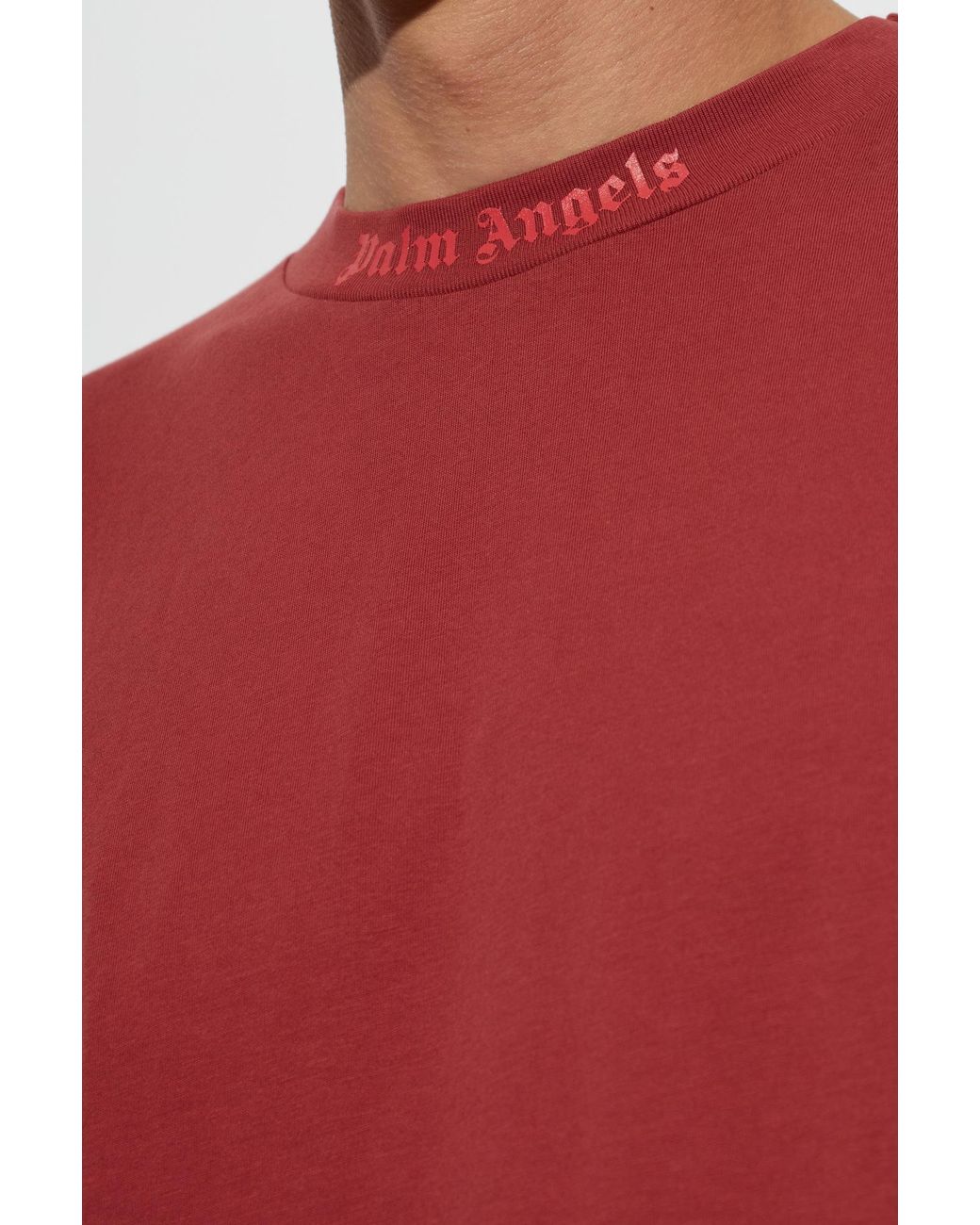Palm Angels Red Short-Sleeved T-Shirt for men