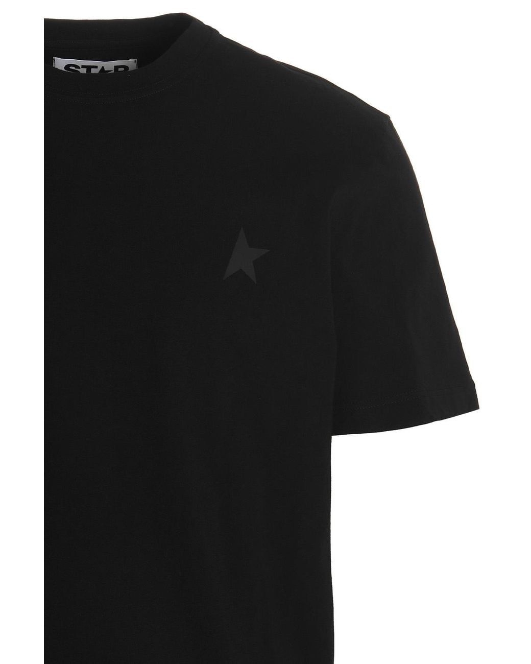 Golden Goose Deluxe Brand Black Star-Printed Crewneck T-Shirt for men