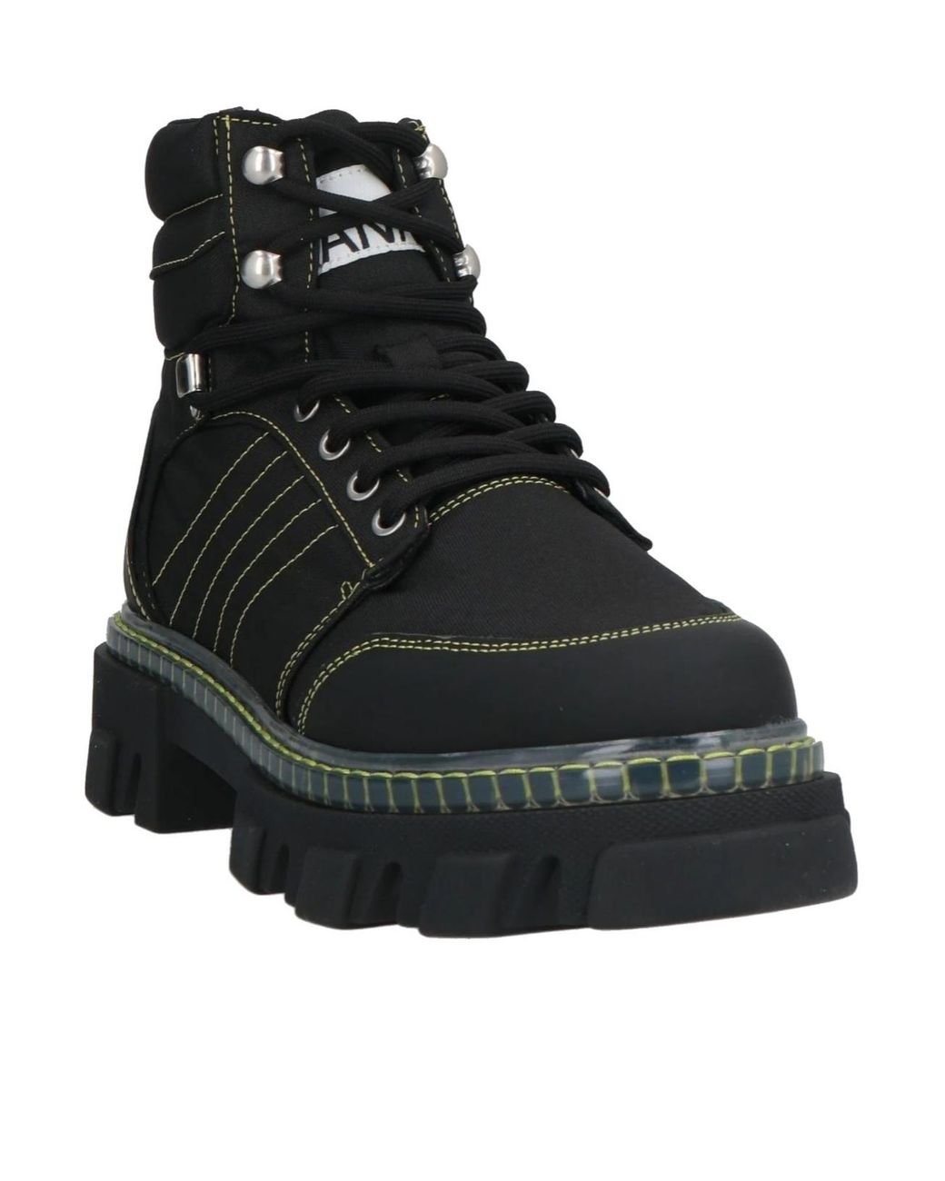 Ganni Black Simple Hiking Boots