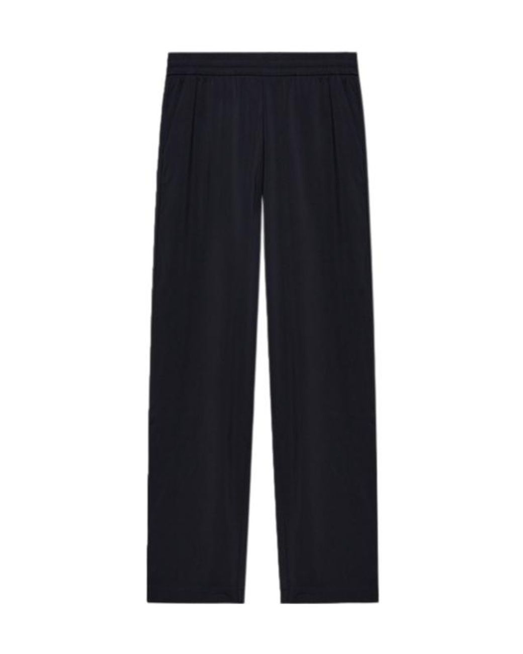 Emporio Armani Blue Logo-Embroidered Loose-Fit Trousers for men