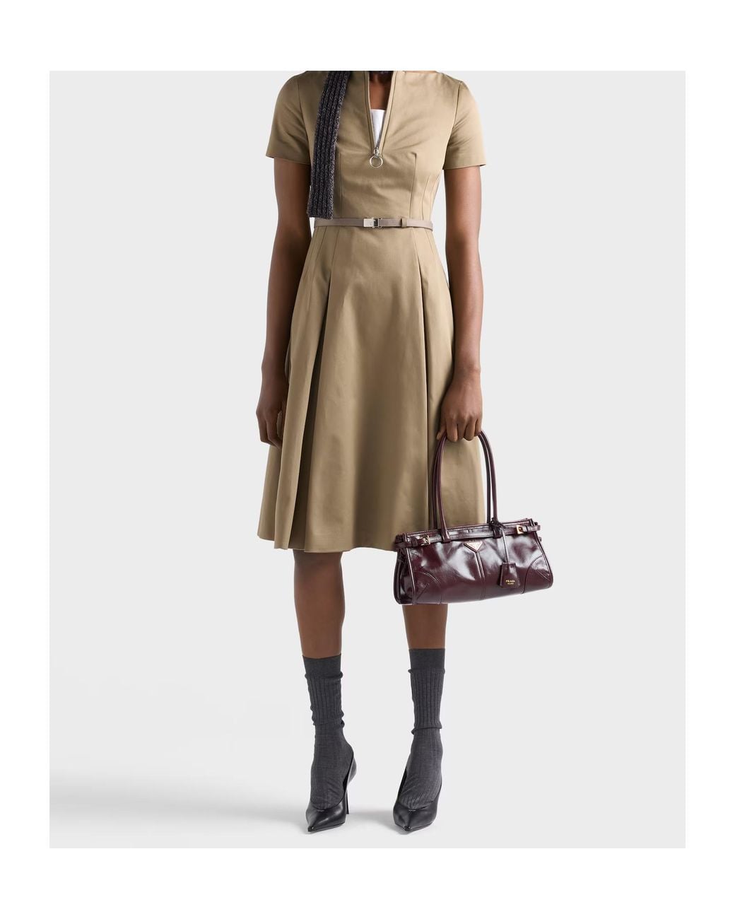 Prada Purple Bonnie Medium Leather Bag