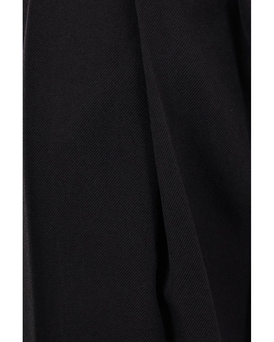The Row Black Straight-Leg Pleat-Detailed Pants