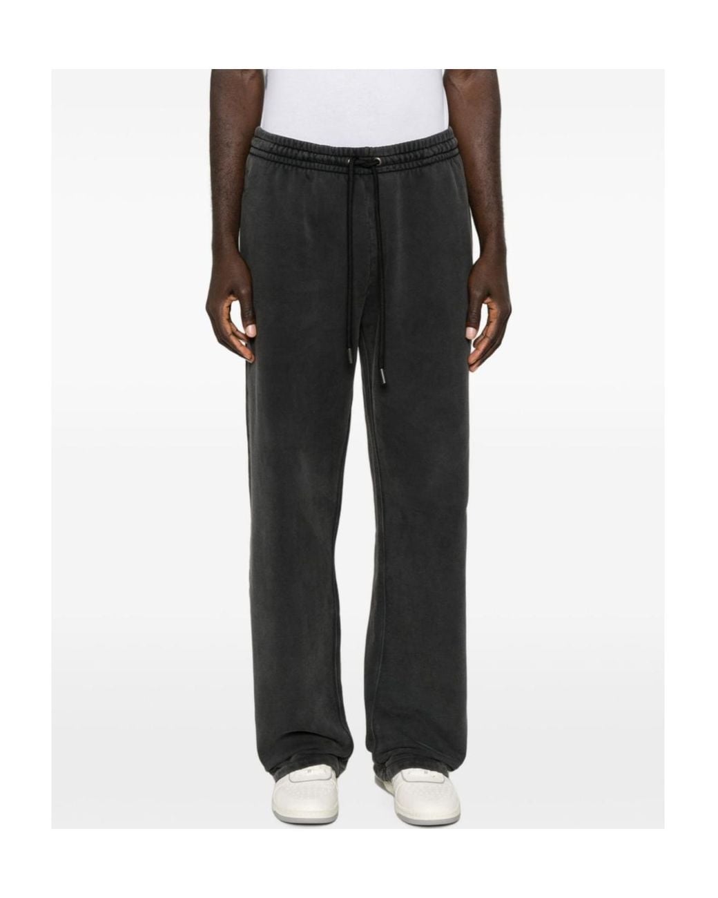 Off-White c/o Virgil Abloh Black Drawstring Straight Leg Pants for men