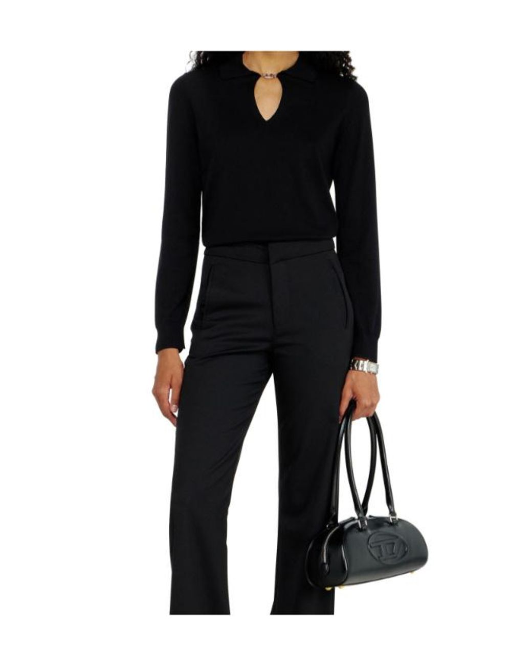 DIESEL Black Oval-D Polo Shirt