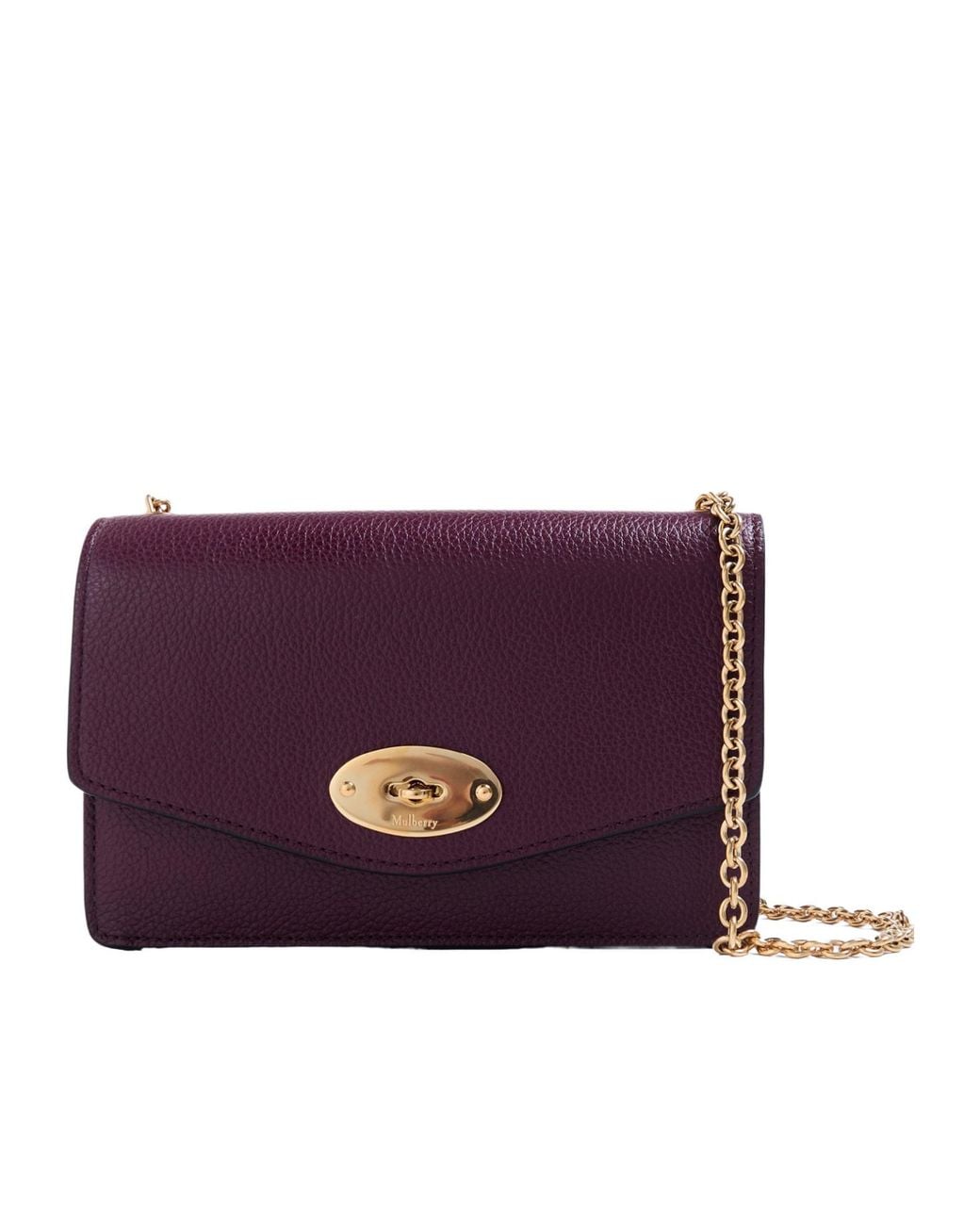 Mulberry Purple Small Solid Color Crossbody Bag