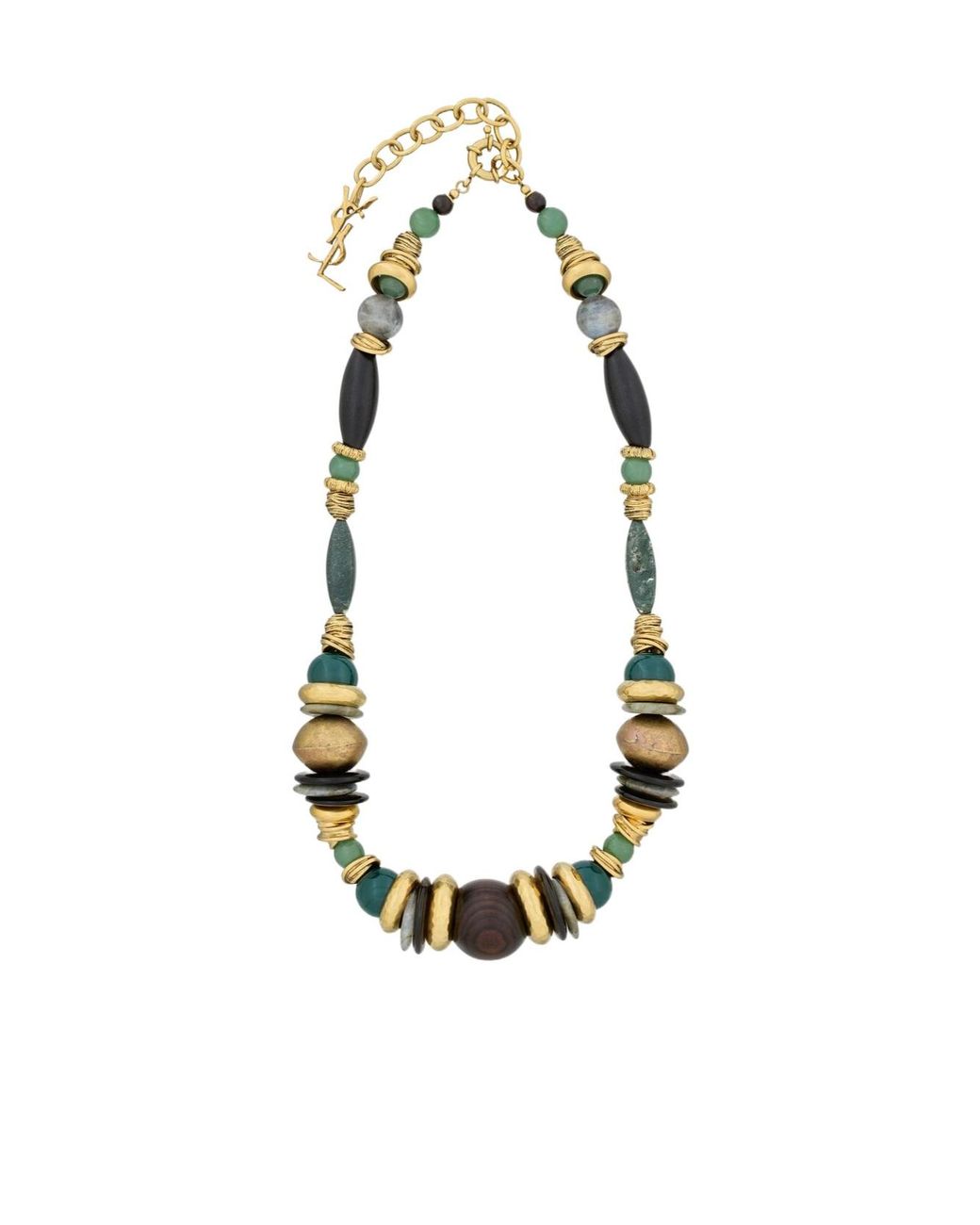 Saint Laurent White Oversized Necklace