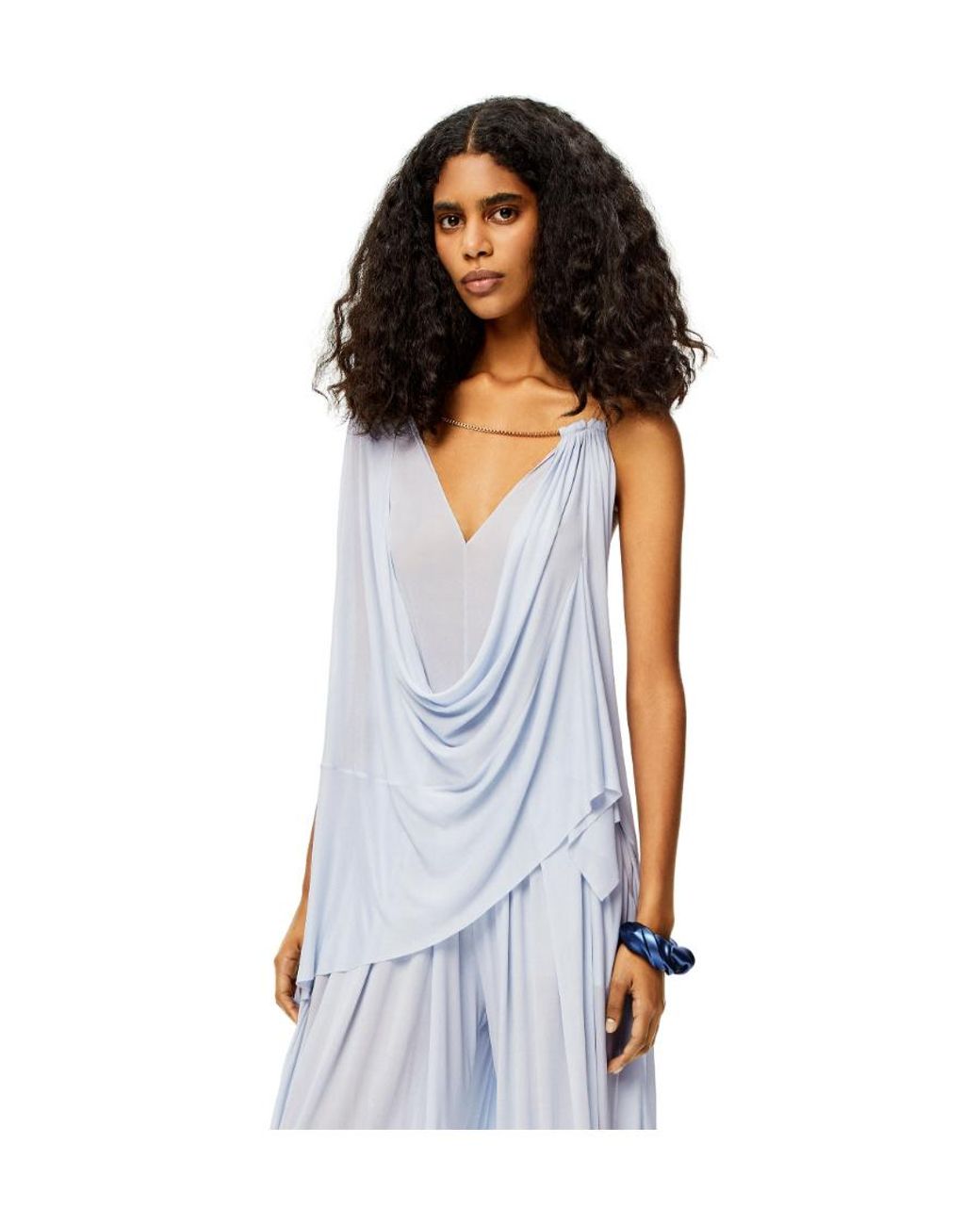 Loewe Blue Chain Draped Top