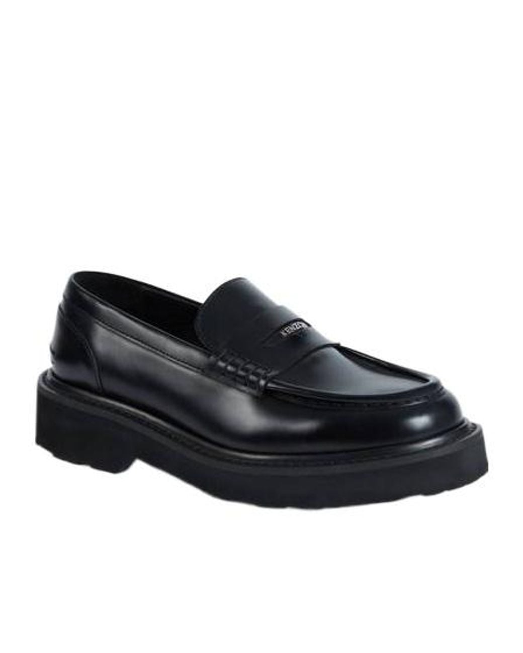 KENZO Black Logo Lettering Chunky Sole Loafer