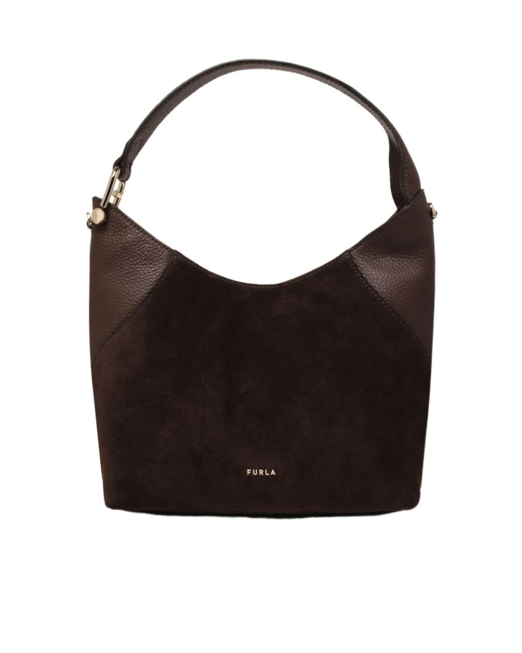 Furla Black Logo Lettering Top Handle Bag