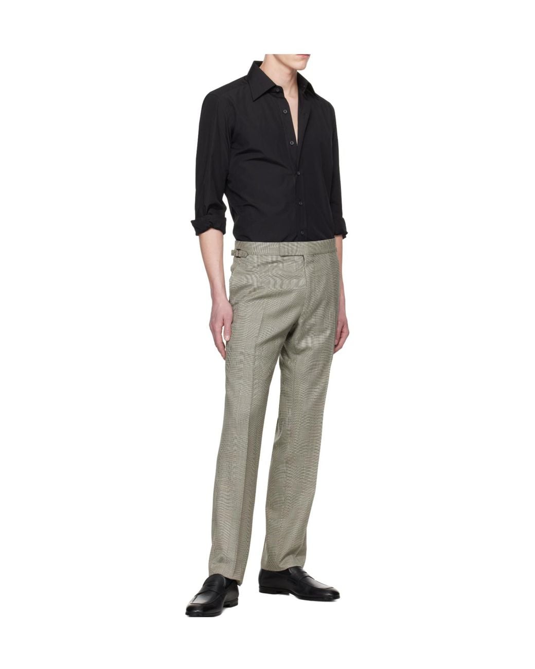 Tom Ford Black Poplin Slim Fit Shirt for men