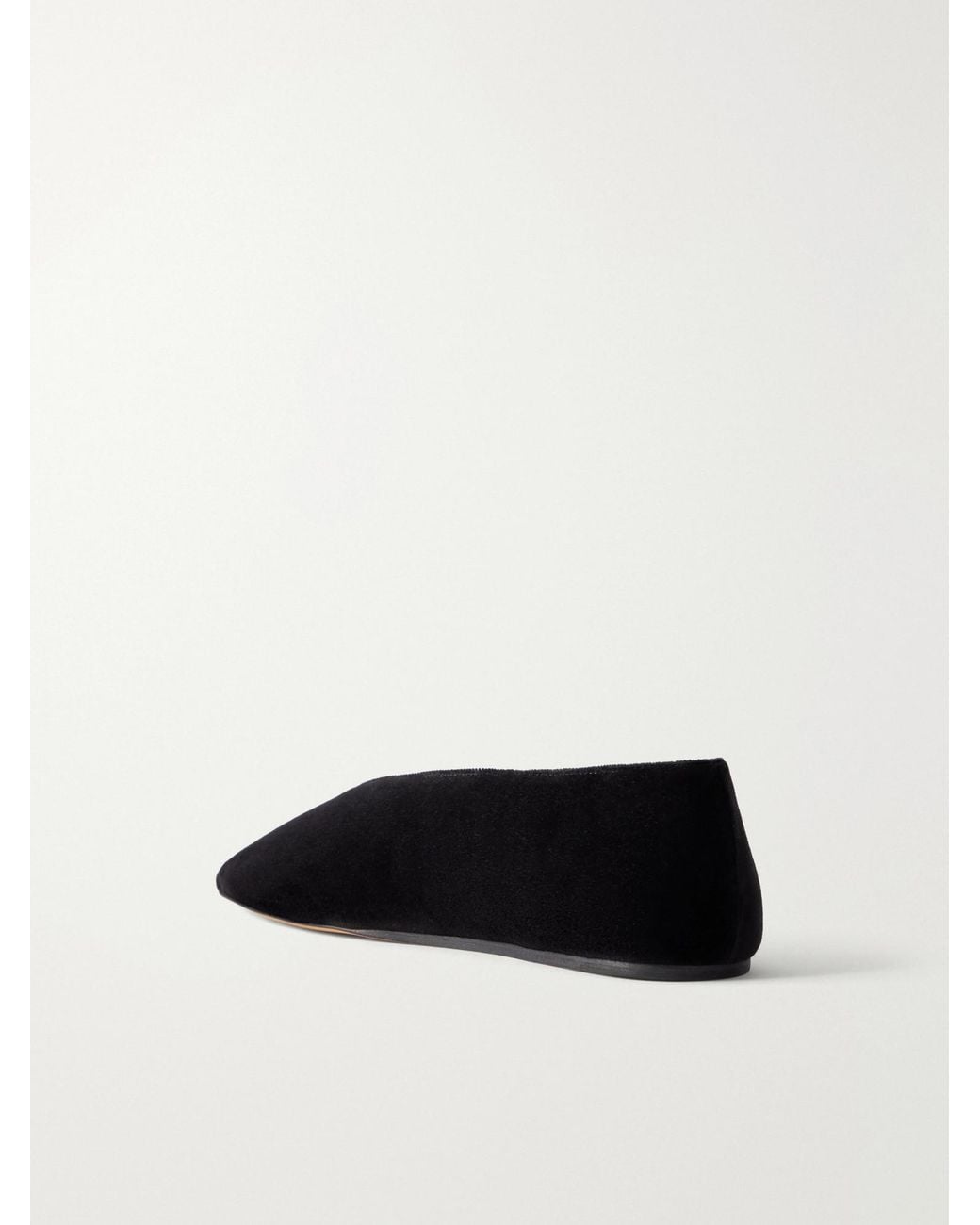 Le Monde Beryl Black Cotton-Velvet Flats