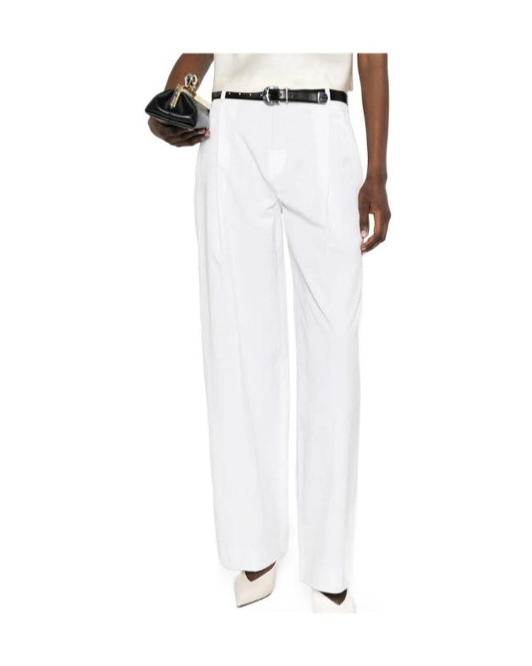 Vince White Straight-Fit Pants