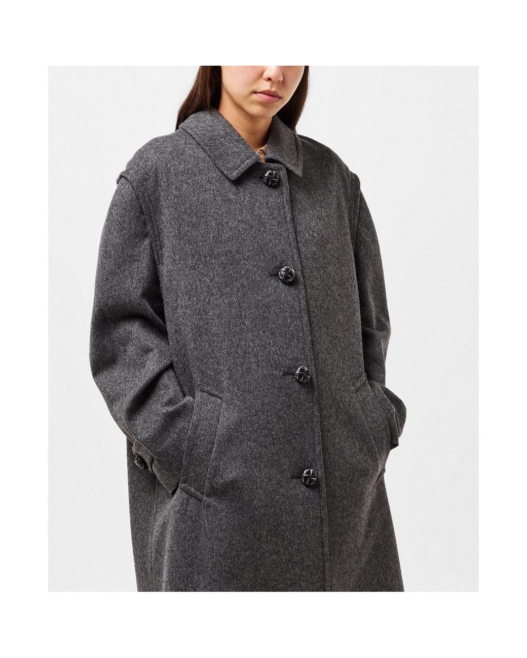 Prada Gray Casual Long Coat