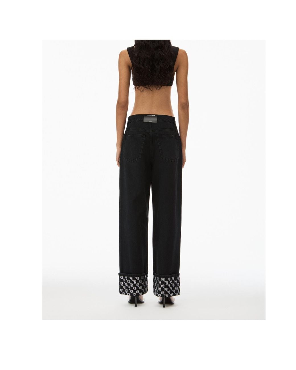 Alexander Wang Black Monogram Detailed Jeans
