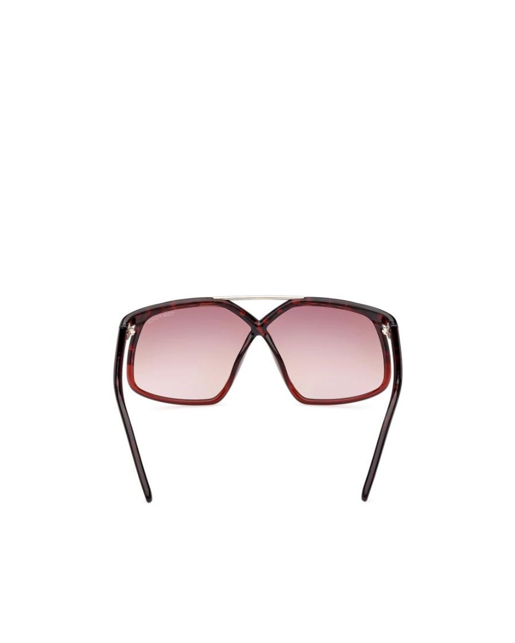 Tom Ford Pink Tortoiseshell-Detail Oversized-Frame Sunglasses