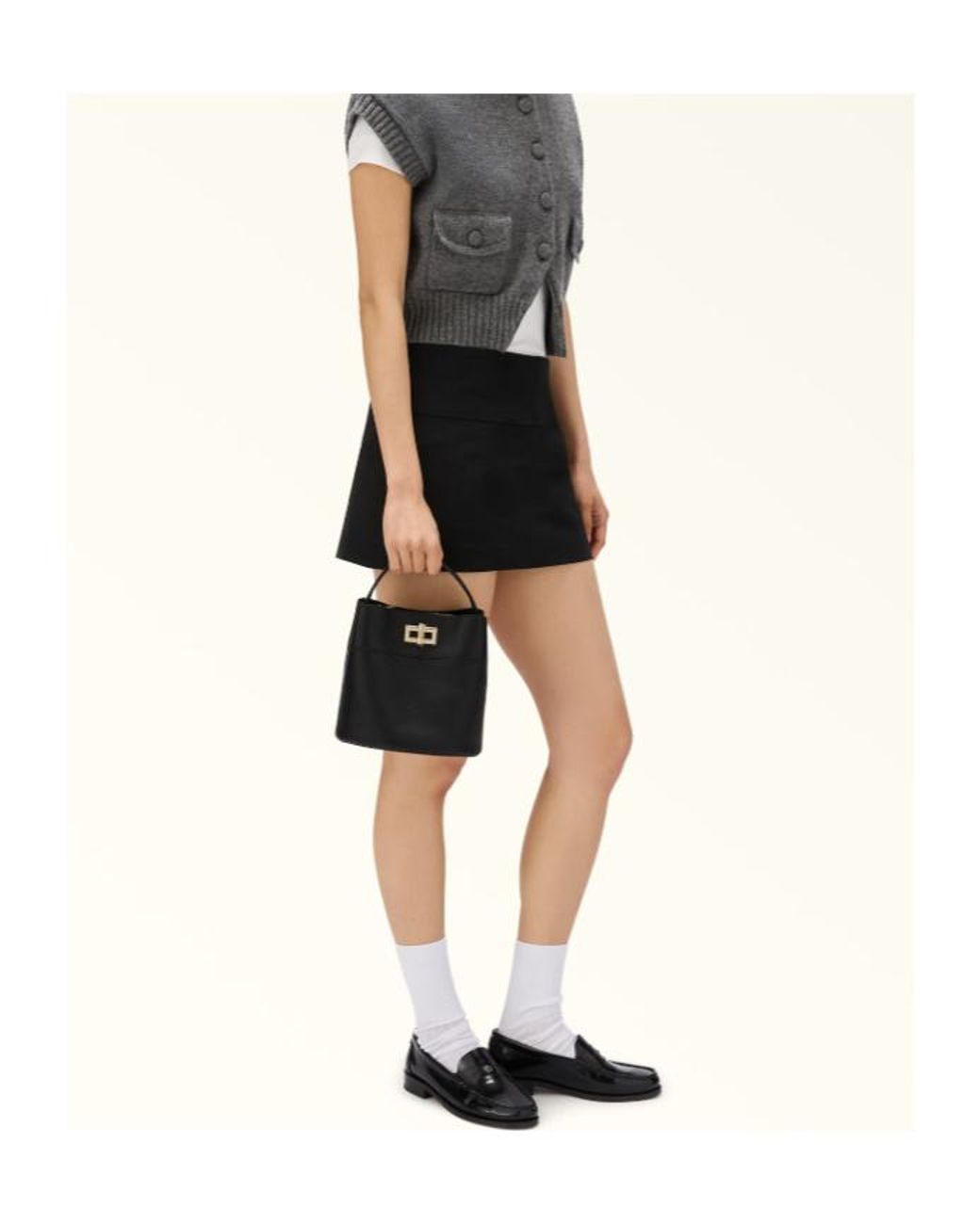 Furla Black Amelia Bucket Bag