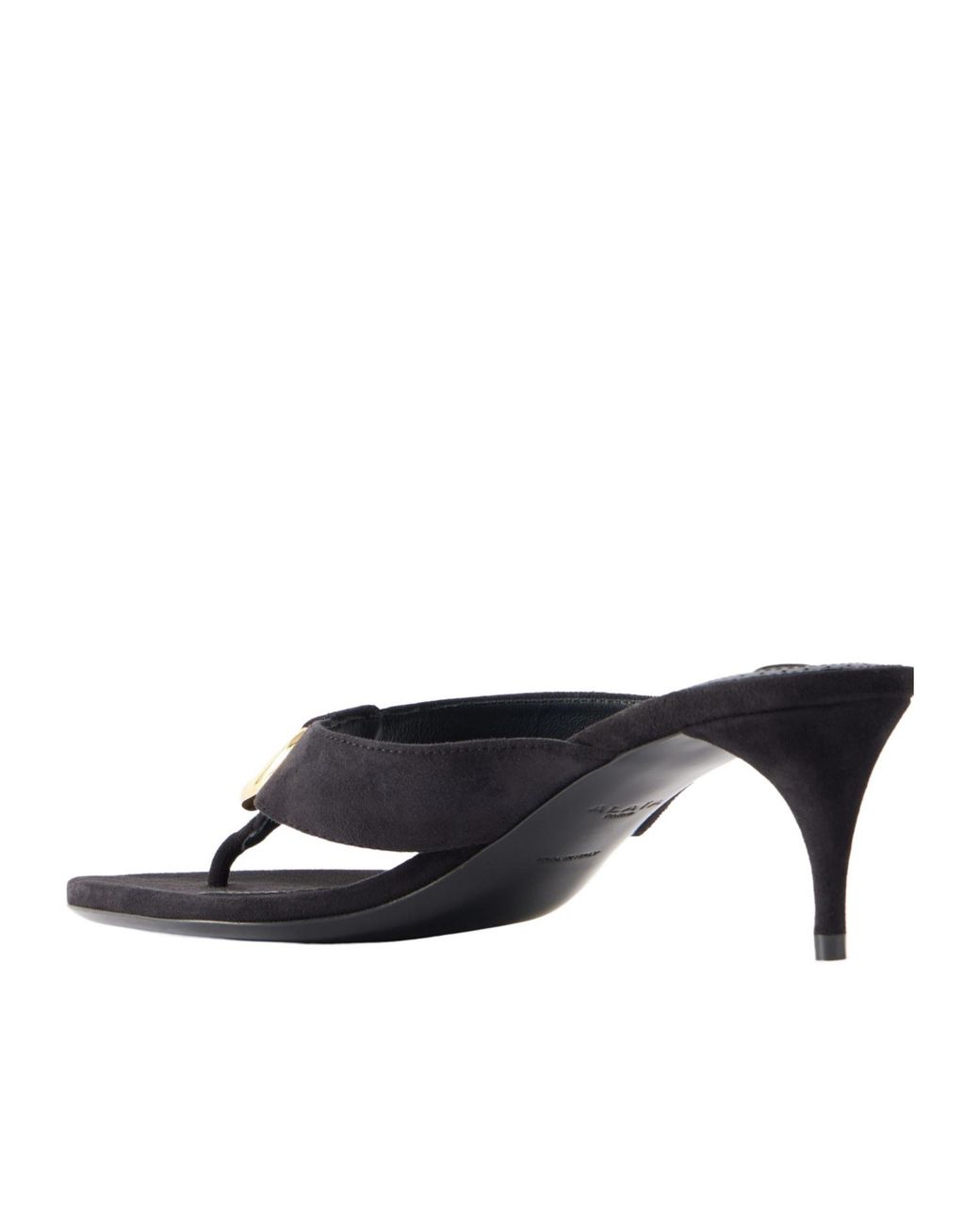Alaïa Multicolor Embellished Suede Thong Sandals