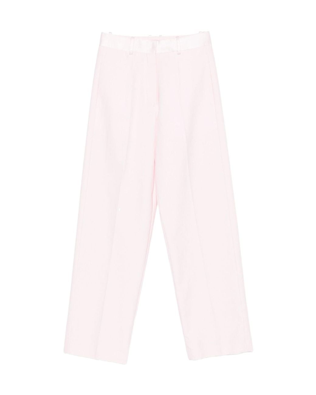 Forte_forte Pink Casual Trousers With Belt Loops