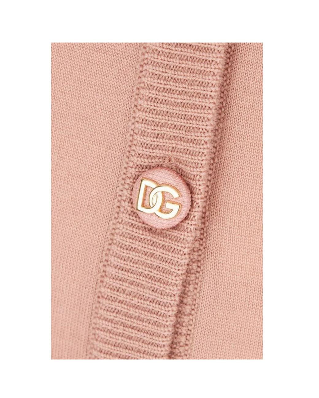 Dolce & Gabbana Pink Virgin-Wool Cardigan